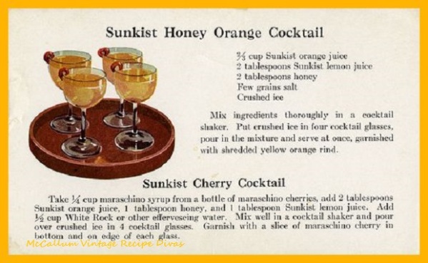 Sunkist Honey Orange Cocktail