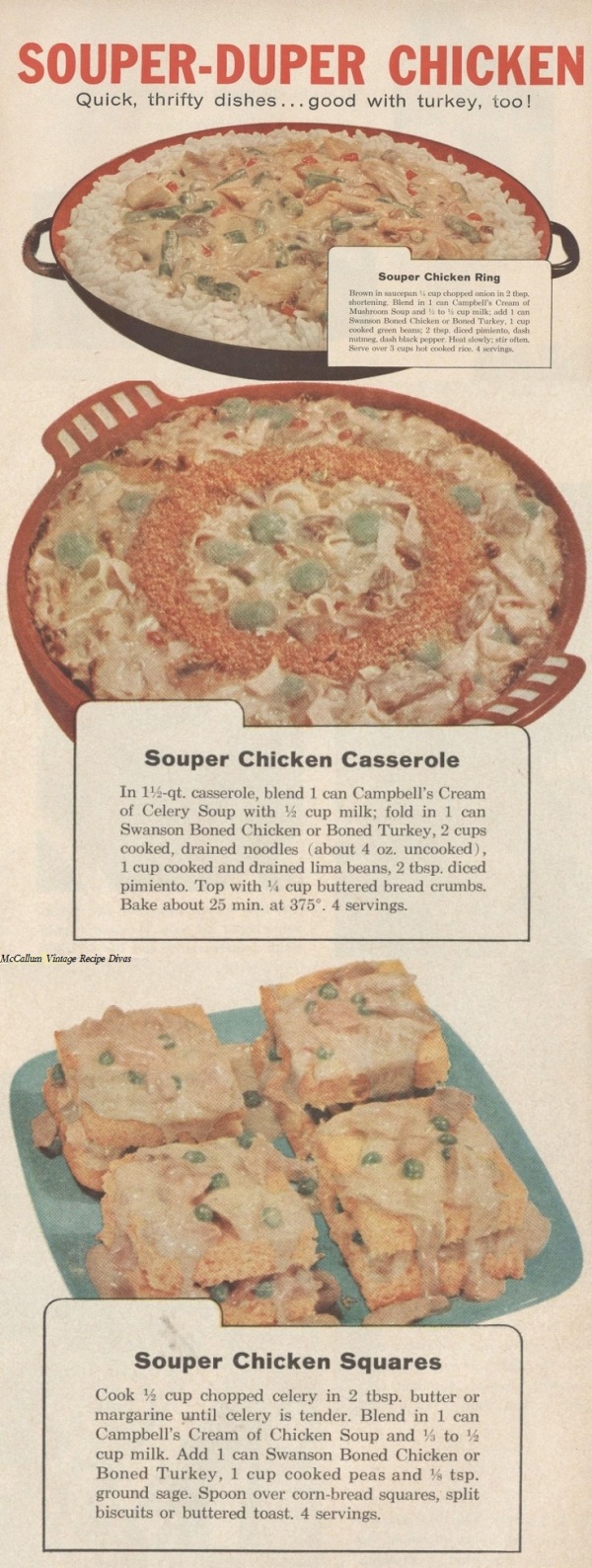 3 Souper-duper Recipes Vintage ad